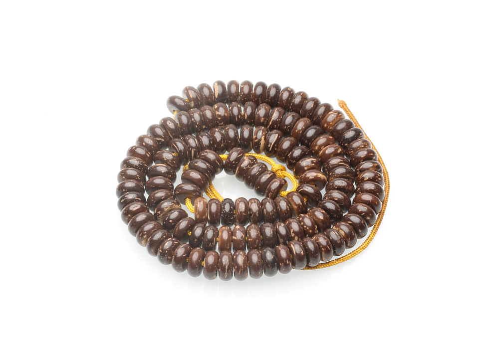 椰壳手串 椰子壳 文玩手串 4mm 厚 112粒 隔片 佛珠 项链男女