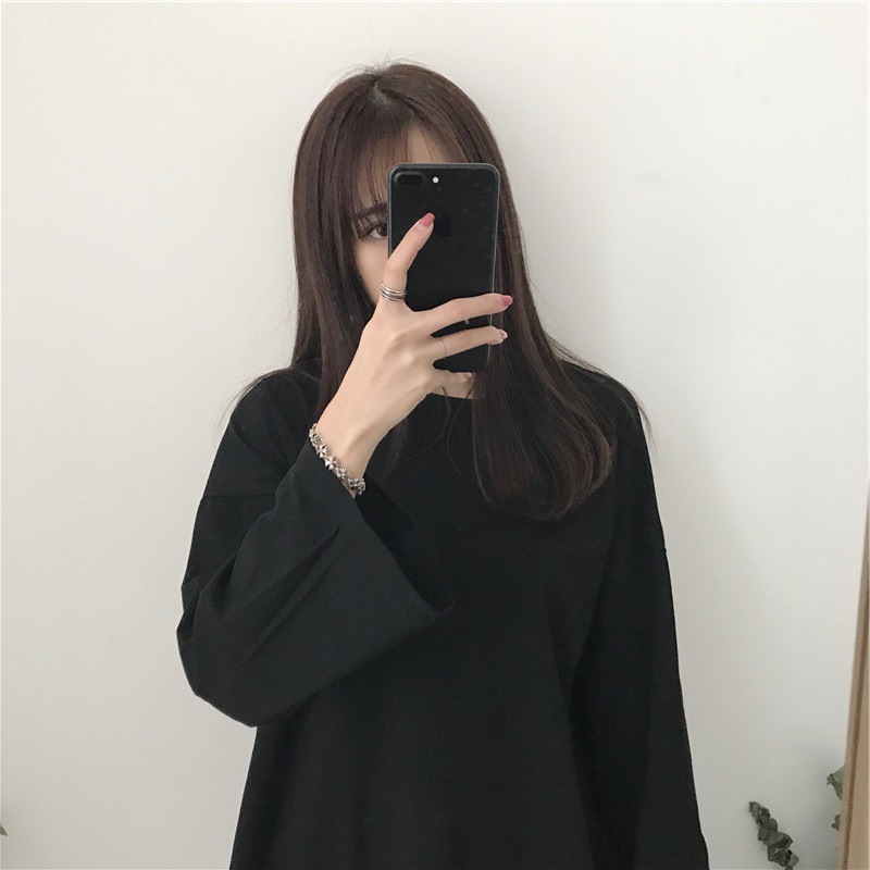 Autumn 2021 New Loose Korean Style Outer Wear Ins Fashionable Top Bottoming Shirt Inner Wear Long Sleeve T-shirt for Women Wholesale