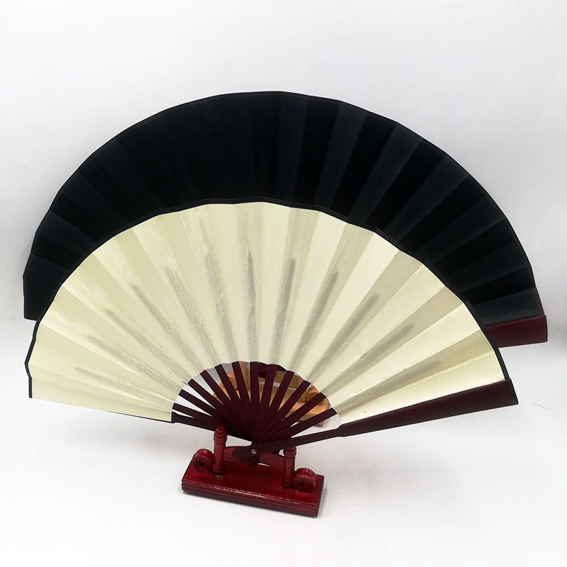 十寸空白丝绸绢布扇子 折叠扇 工艺扇 空白扇 写字画画男士扇批发