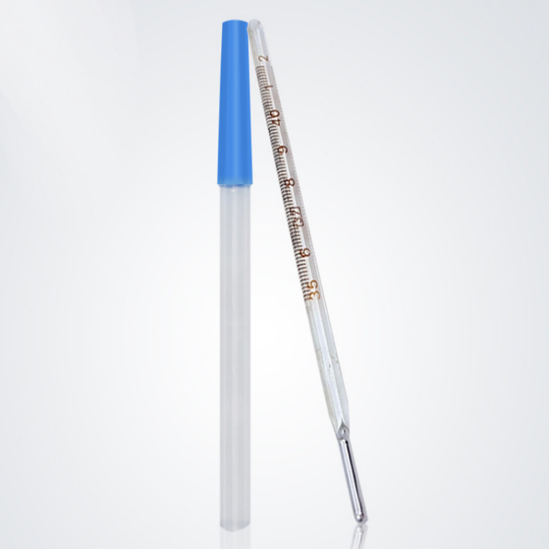 上海华辰玻璃体温计口腔腋下水银三角型棒式测量体温表华晨测温器