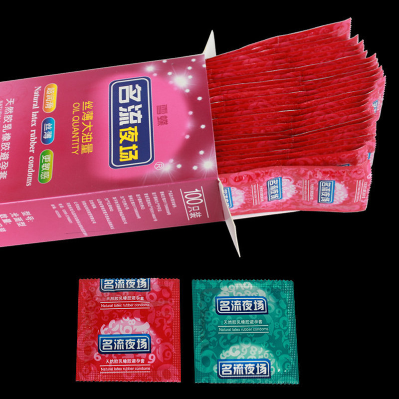 名流夜场100只装避孕套大油量超薄安全套非玻尿酸厂家批代发包邮
