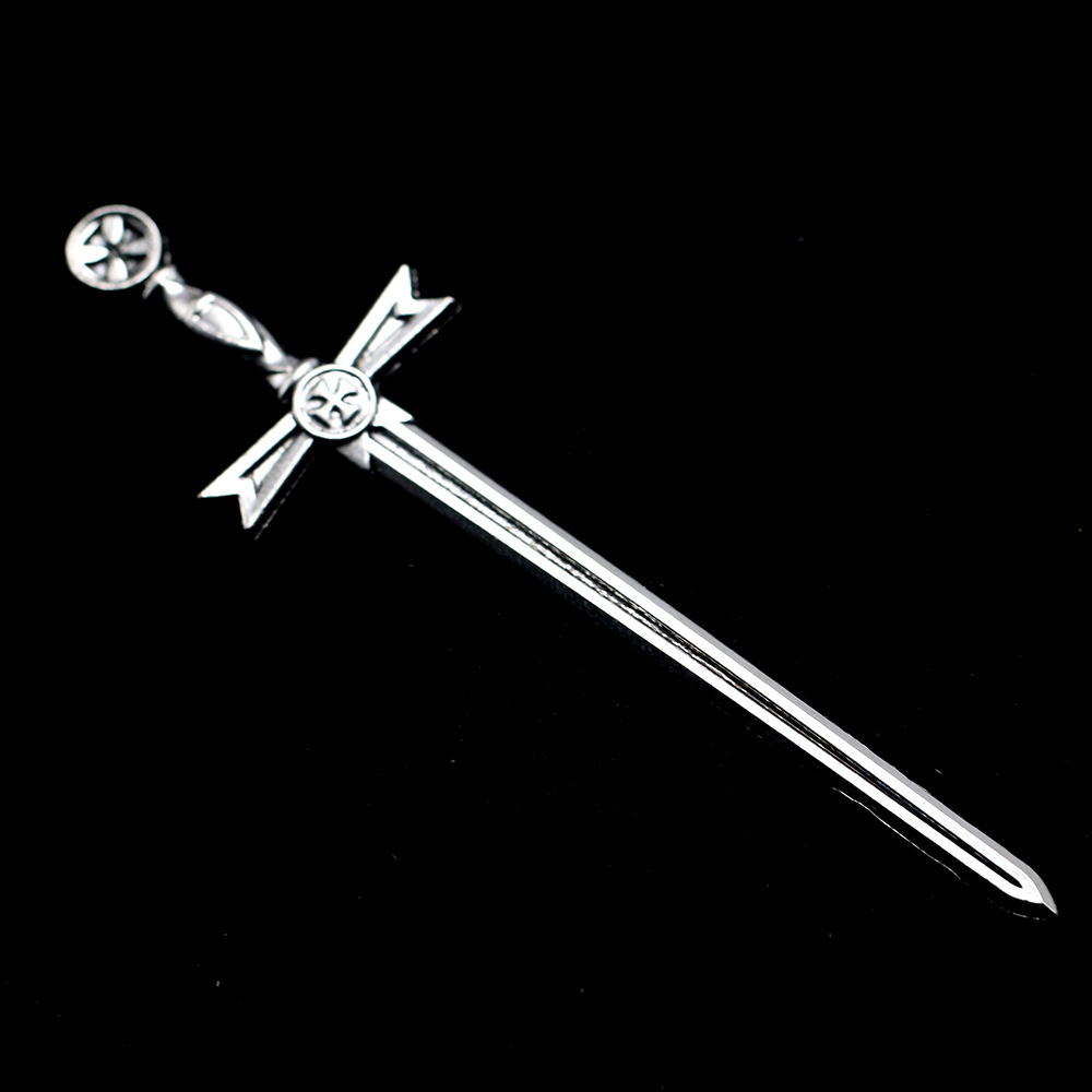 速卖通ebay热销爆款 ins潮流十字剑男士项链服饰吊坠挂件 diy批发