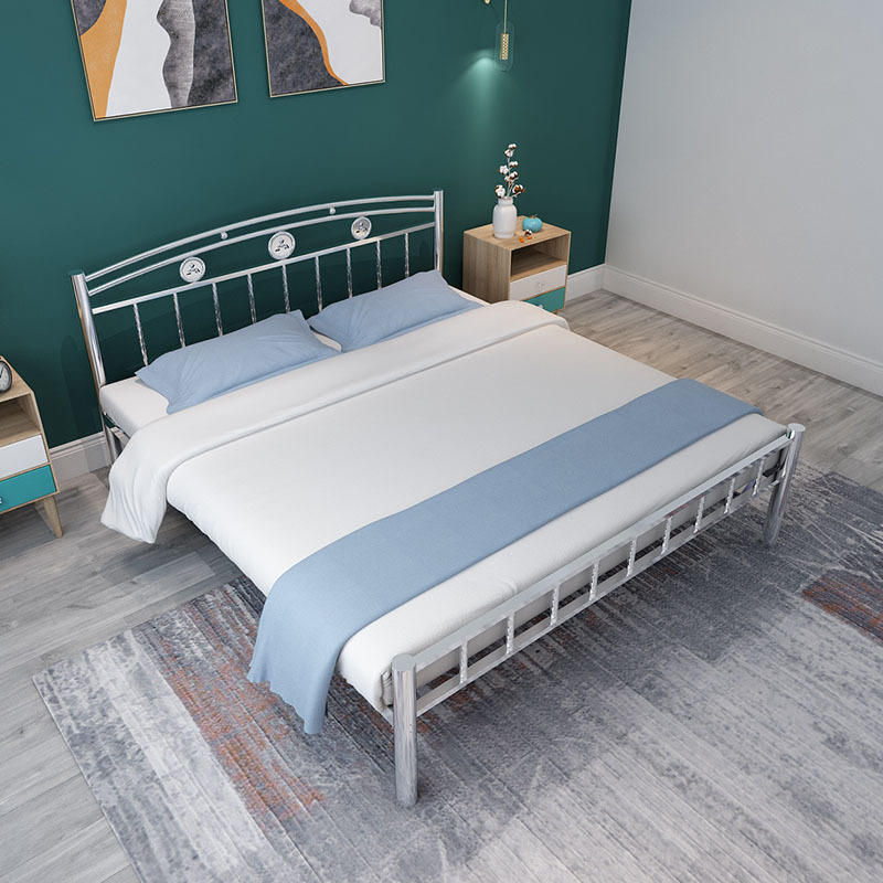 家用田园简约不锈钢18米双人床304不锈钢床实用金属床架