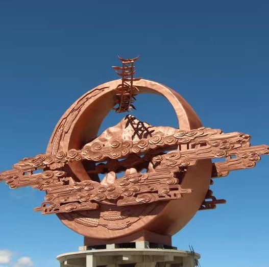 富瑞精典西藏大型城市雕塑纯紫铜雕塑城市入口雕塑厂家广场雕塑