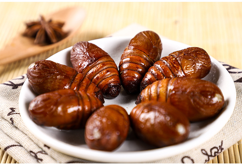 东北特产蚕蛹新鲜鲜活大茧蛹子厂家直销蝉蛹柞蚕顺丰包邮4-5厘米-阿里