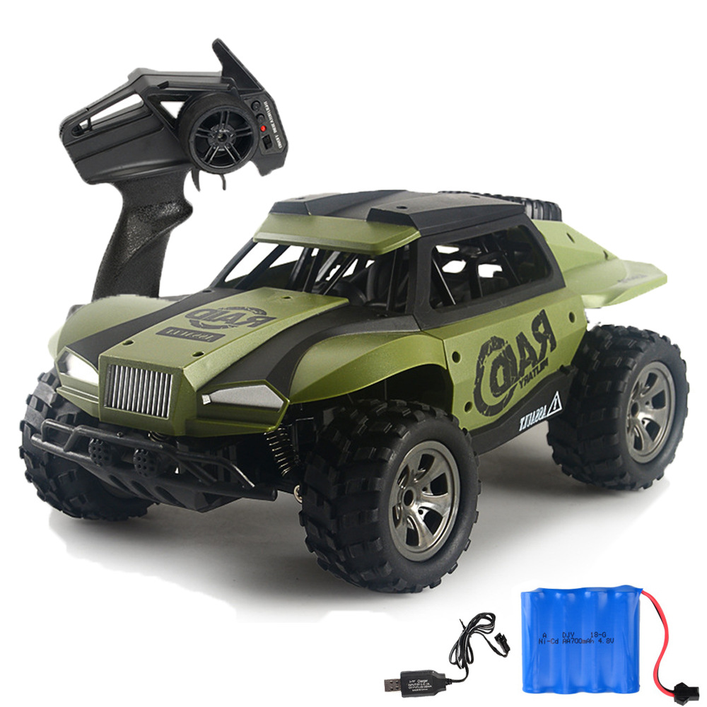 1:18短卡遥控车2.4g无线遥控竞技军事越野车充电攀爬车电动玩具车
