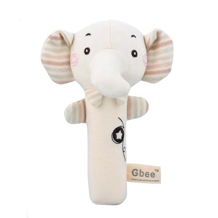 2023gbee Organic Cotton Hand Stick Baby and Infant Comfort Toy Baby 0-1 Years Old Baby Toy Rattle