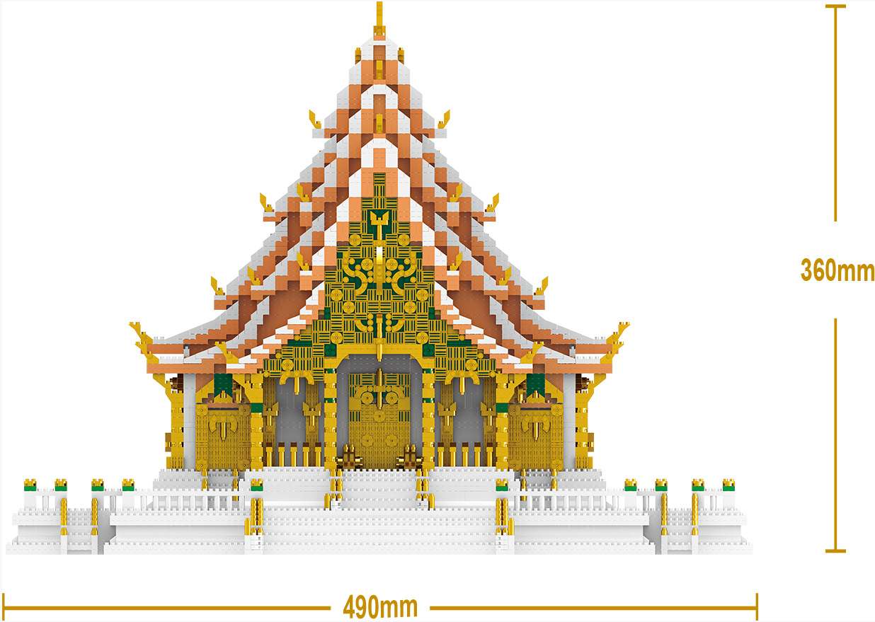 zrk微小颗粒玩具微小拼装diy玩具积木7825泰国大皇宫批发代发