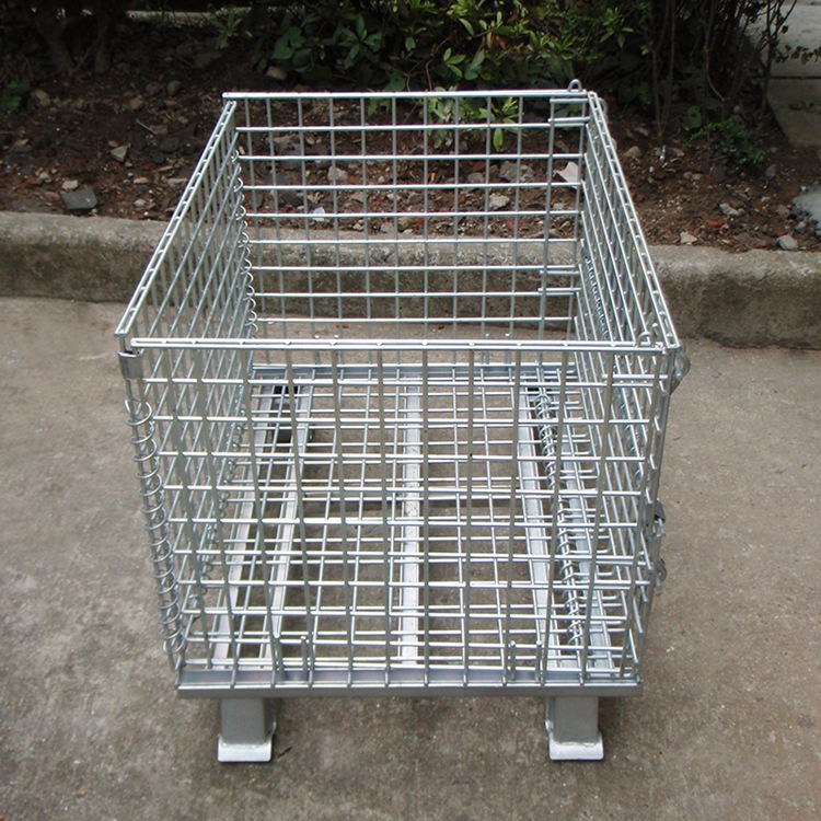 仓储笼折叠铁框 大铁框子金属网笼 折叠储物笼电商快递分拣笼