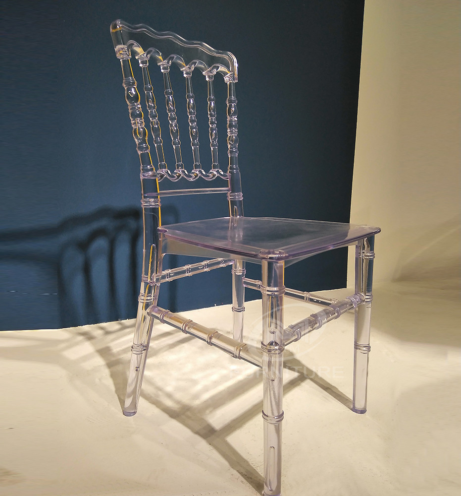 厂家直供儿童透明pc树脂竹节椅 户外活动派对塑料蒂芙尼竹节餐椅