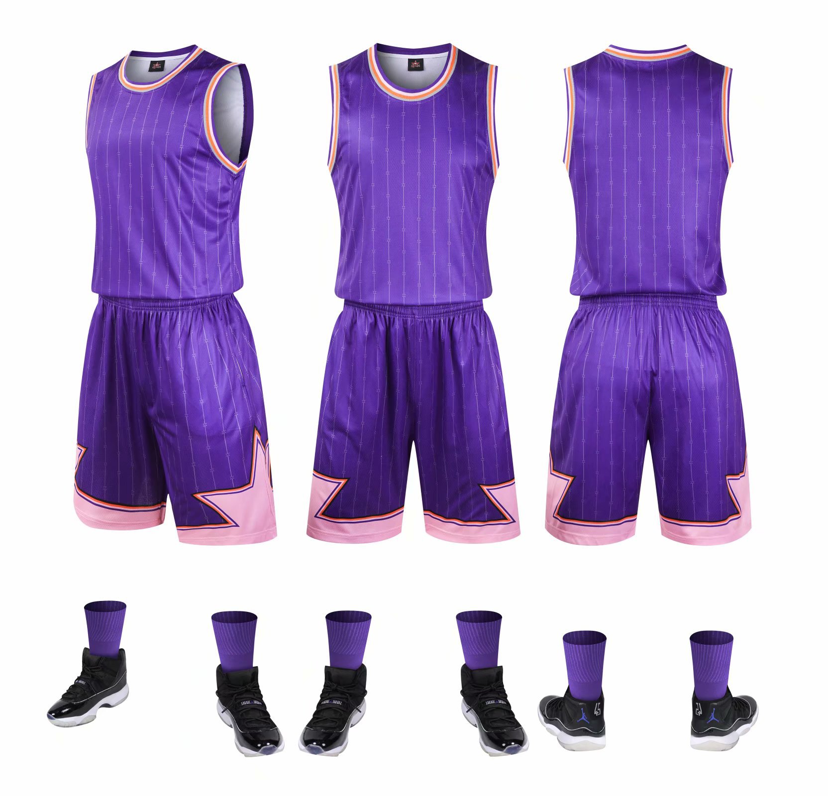 2020全明星球衣篮球服套装男定制成人儿童运动比赛训练队服詹姆斯