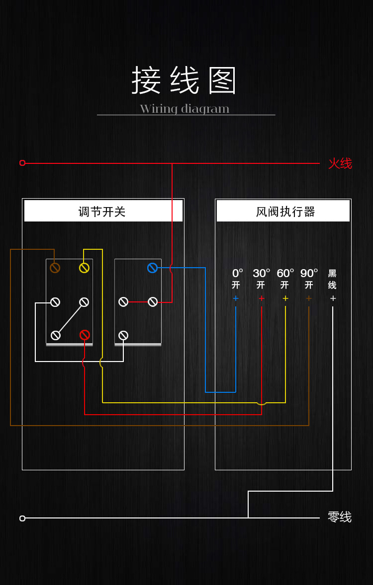 美的新风面板接线图图片