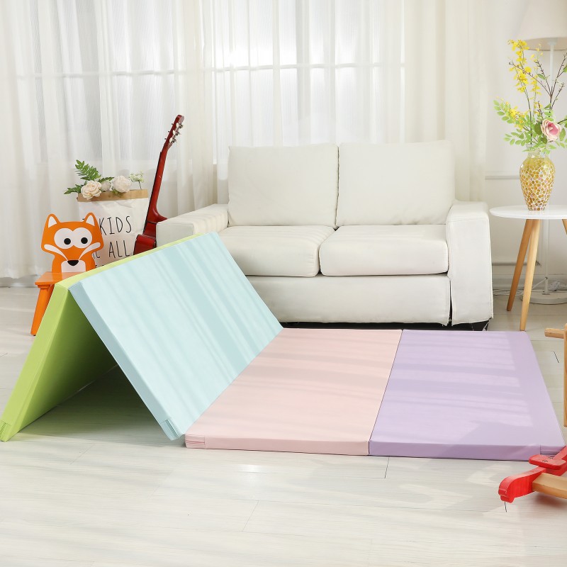 Baby Pu Crawling Mat Thickened 4cm Baby Children Living Room Folding Mat Floor Mat Odorless Climbing Pad Household Mat