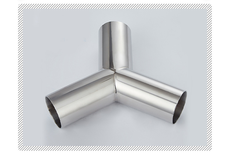 供应不锈钢y型三通 304/316l人字形管件 等径镜面焊接三通 可定制