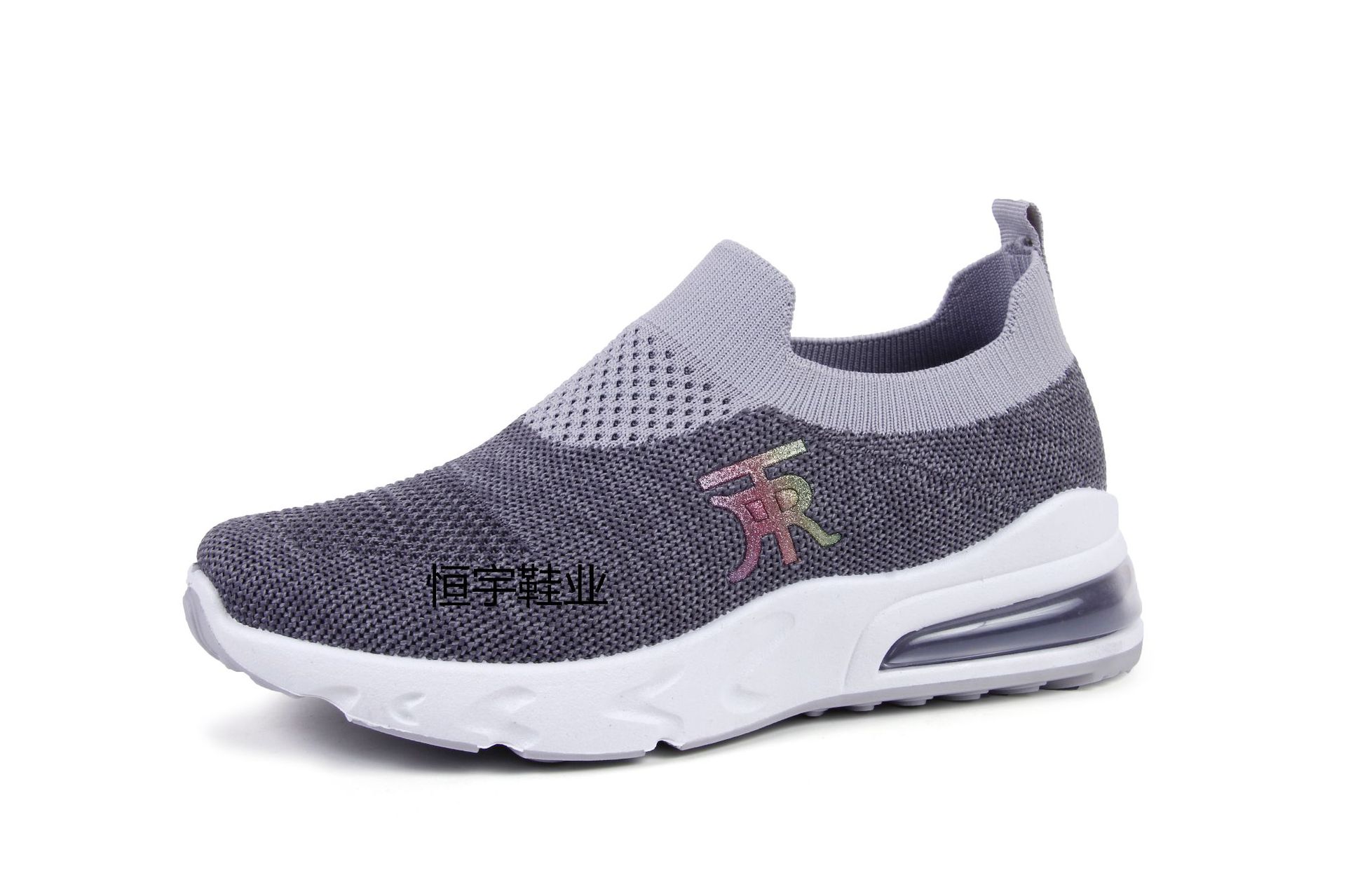 Hengyu 2023 Women's Shoes Breathable New Women's Large Air Cushion Dynamic Casual Fashionable Shoes Flying Woven Shoes Lightweight Flying Woven Surface Running Shoes