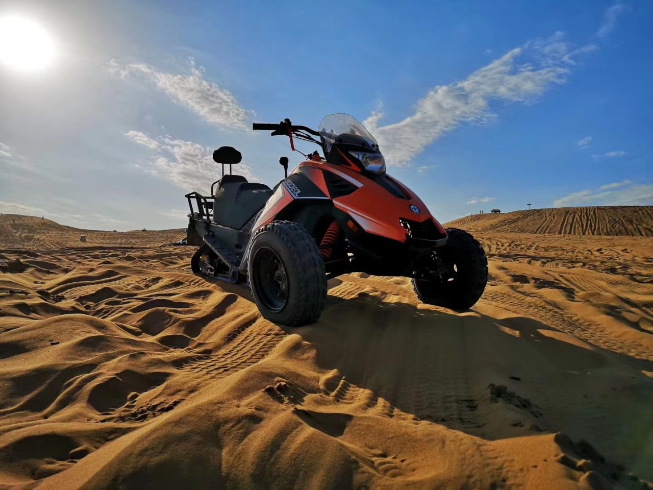 北极天万迪雪地摩托车180cc履带越野雪橇车全地形沙滩车auv沙漠车