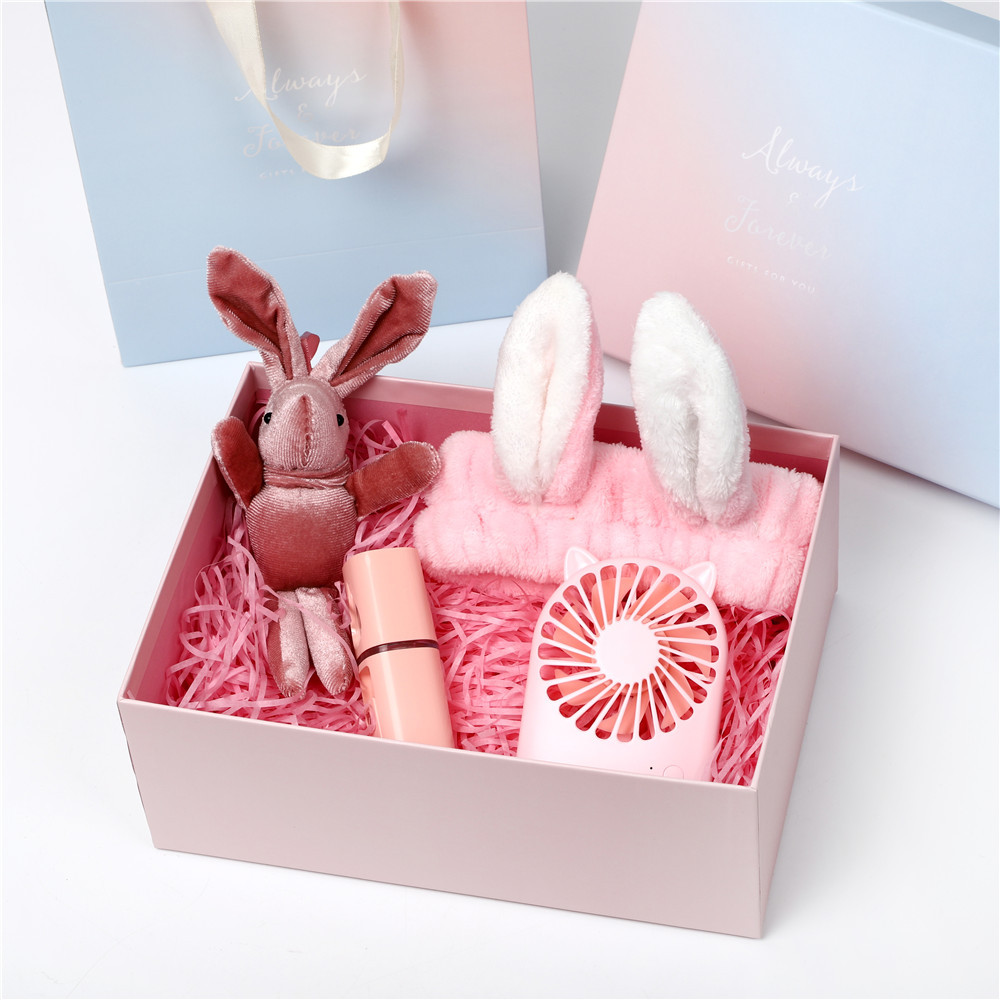 渐变礼盒想你鸭礼品盒伴手礼盒毛绒玩具包装盒创意毕业生日礼物盒