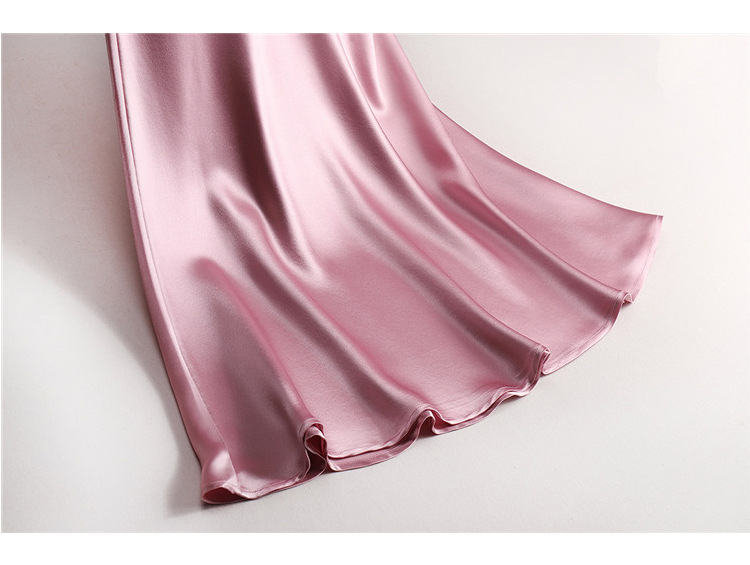 三醋酸缎面粉色包臀鱼尾裙中长款垂坠丝滑显瘦大码2020夏新半身裙