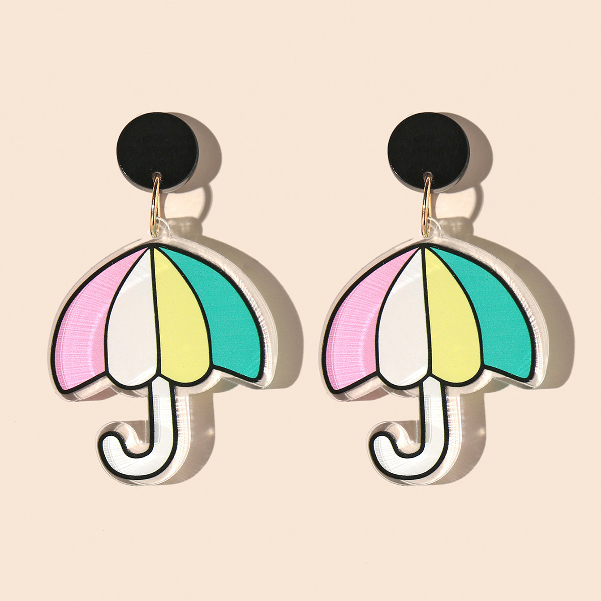 欧美日韩热卖少女小清新卡通小雨伞耳环时尚百搭耳坠饰品批发