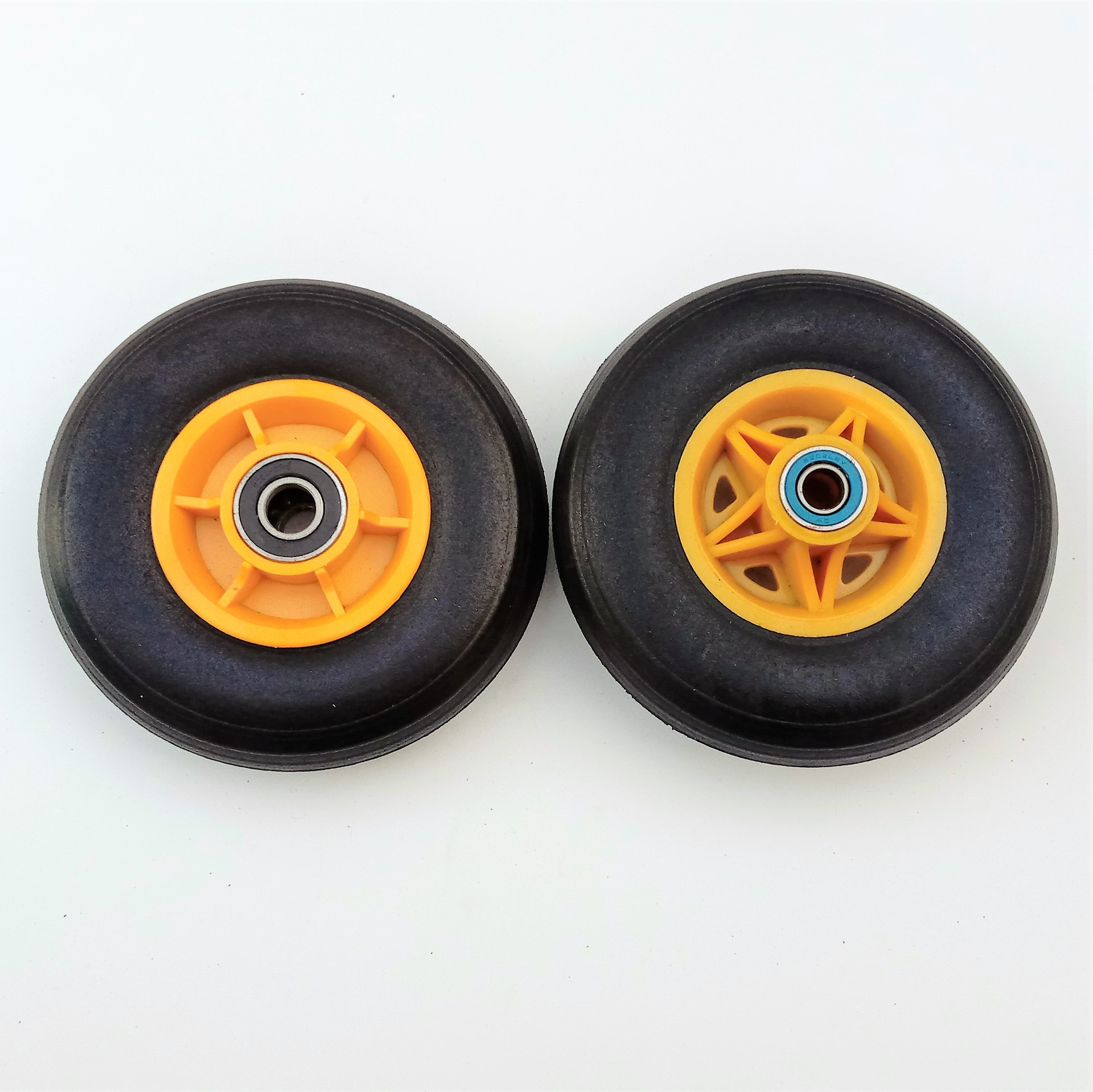 脚轮万向轮 塑料轮辐橡胶轮小推车轮静音轮工业轮350-4小号实心轮