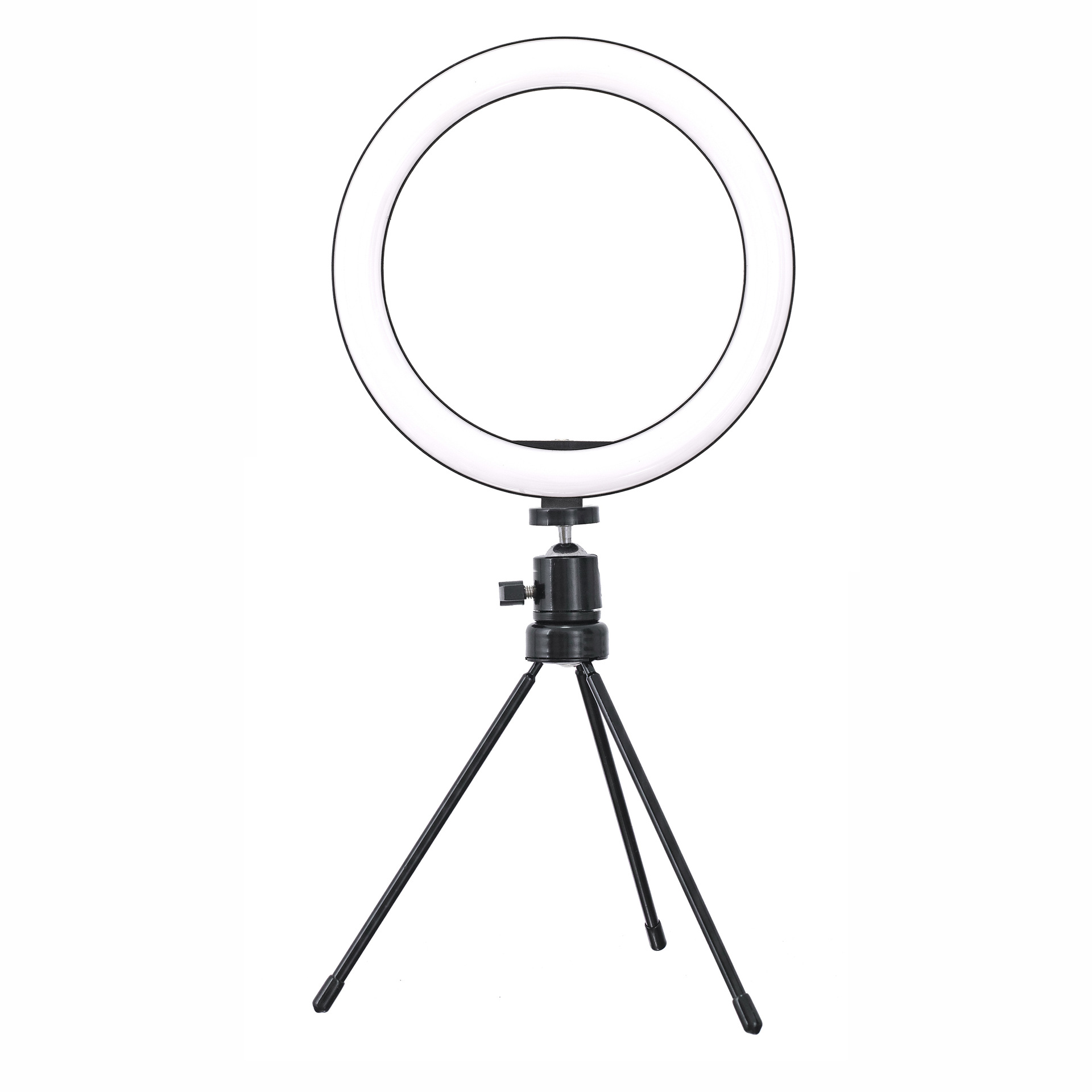 直播补光灯美颜环形灯手机直播摄影支架自拍可调led光灯10寸 26cm