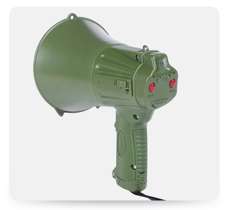雷公王 cr-611便携喊话器军绿户外巡逻扩音喇叭录音充电扩音器