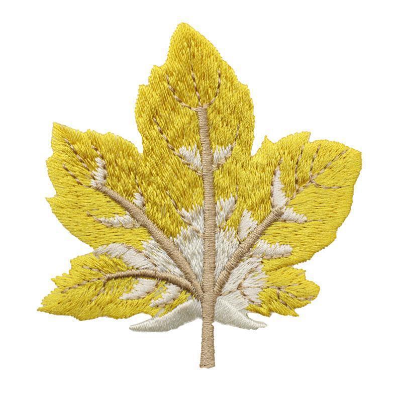 彩色枫叶刺绣布贴羽绒衣服牛仔裤diy百搭修补洞装饰补丁贴花背胶