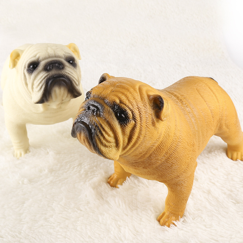 仿真搪胶动物大号沙皮狗模型pvc软胶充棉儿童玩具带ic音效