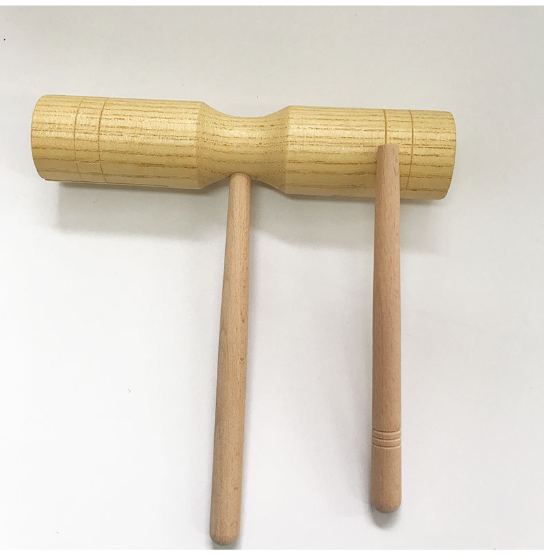 奥尔夫儿童打击乐器双响筒幼儿园亲子音乐教具木制乐器梆子敲击筒