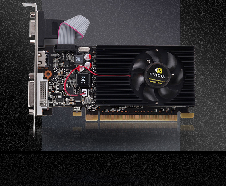 批发全新gt7102g双dvi工控一体机半高卡游戏台式机小机箱独立显卡