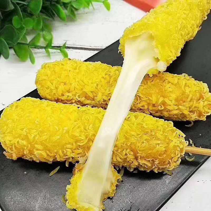 拉丝芝士棒台式网红热狗棒芝士脆皮拉丝热狗肠一根100克1箱90根