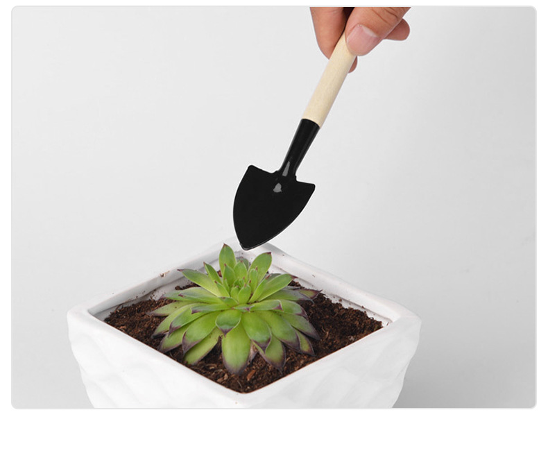 迷你园艺工具三件套养花种菜铲子锄头植物盆栽种花松土打理工具