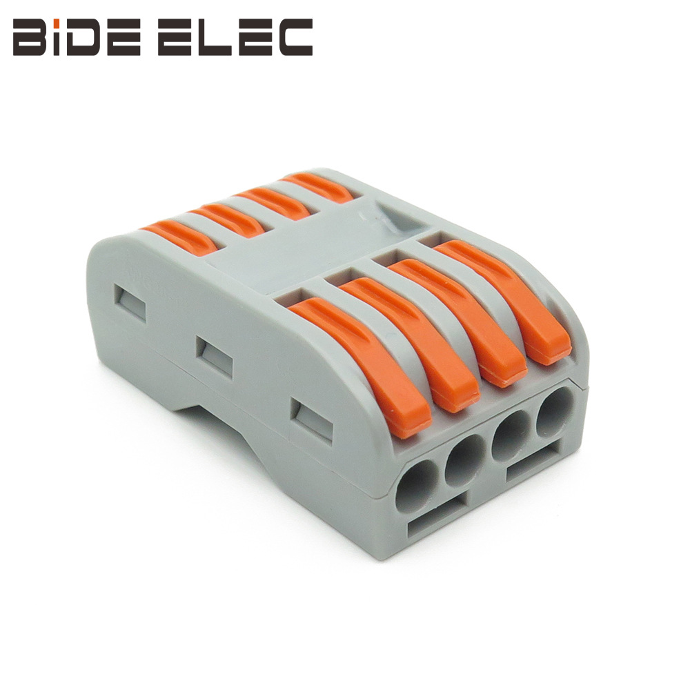 lt-224灰色对插式电线连接器4进4出万用接线端子