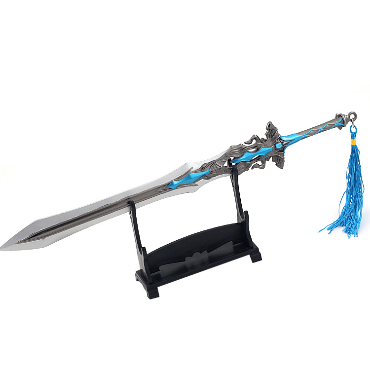 斗罗-大陆动漫周边剑道尘心七杀剑30cm武器模型全金属工艺品摆件