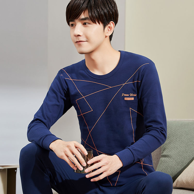 2020新款男士秋衣秋裤套装纯棉薄款线衣裤全棉冬季青少年保暖内衣