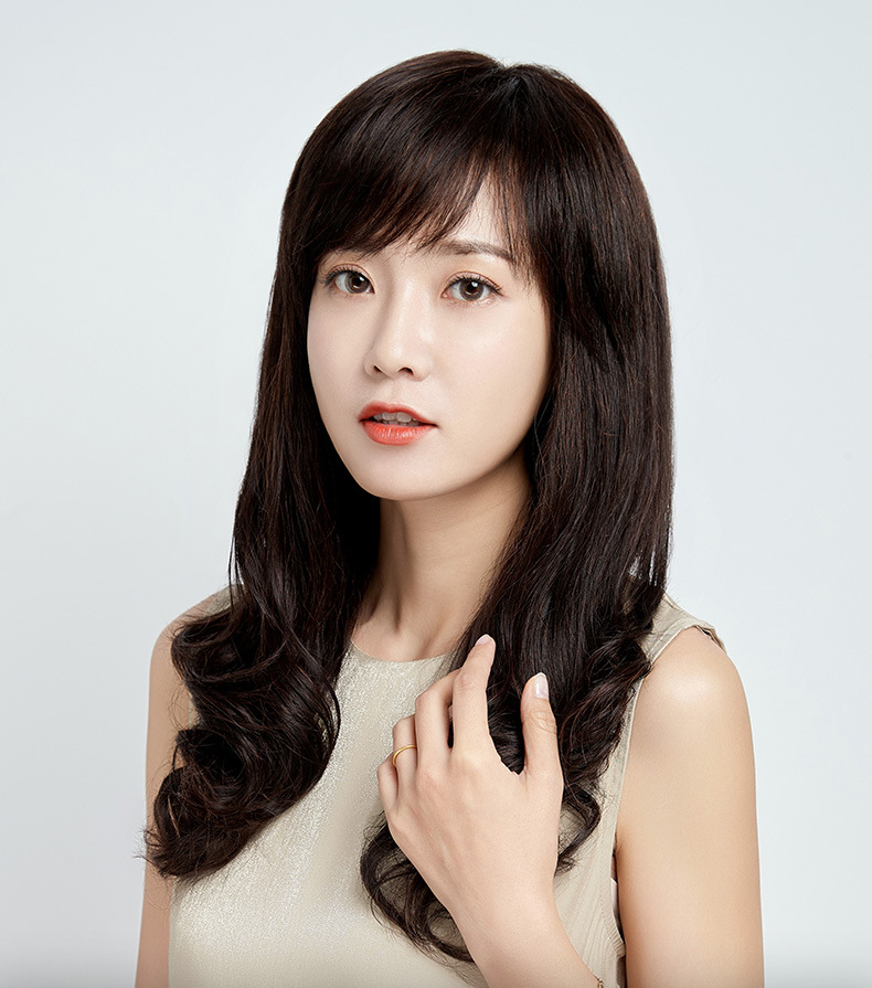 【厂家直销】假发女长卷发大波浪斜刘海卷发批发支持定制真发头套