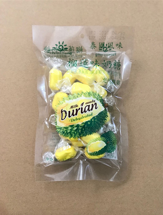 泰国风味休闲零食食品散装牛奶榴莲糖120g批发零食