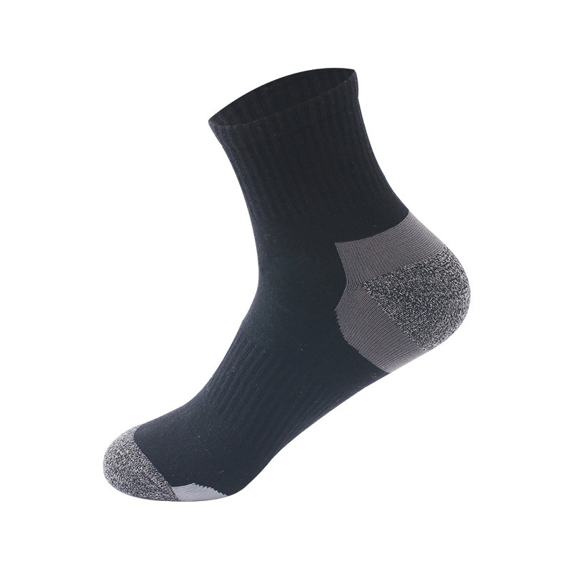 Cross-Border Socks Men's Middle Tube Socks Outdoor Professional Sports Socks Running Basketball Socks Sweat Absorbing and Deodorant Cotton Socks Men's Socks