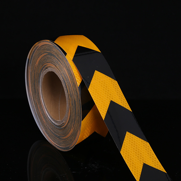 汽车反光贴定制箭头防刮撞警示带黑黄交通安全警示反光膜反光条