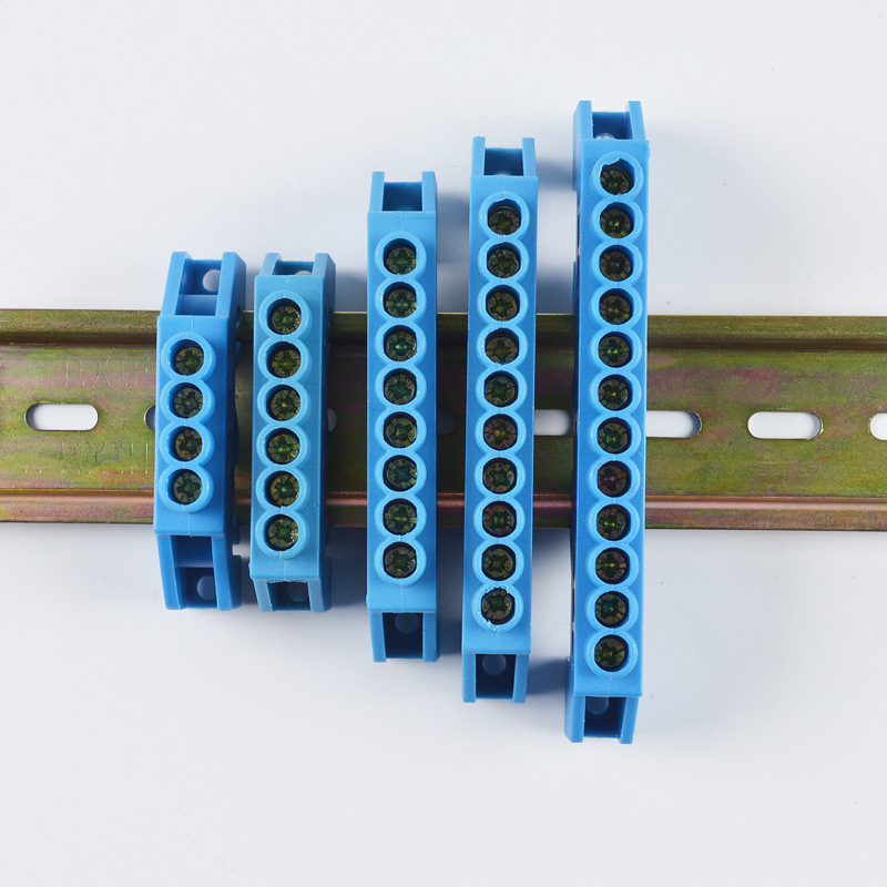 导轨式桥型零线排10孔 零地排分线排并线器6*9十位配电箱接线端子