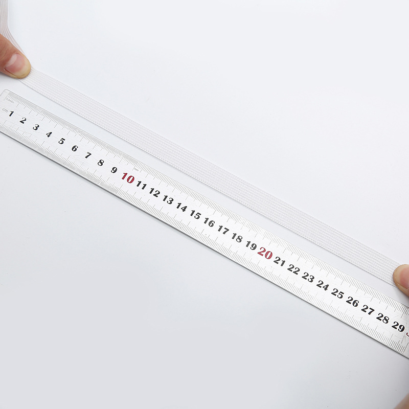 定做3mm 6mm 1.0cm黑白进口松紧带钩编松紧黑白色卷筒服装辅料