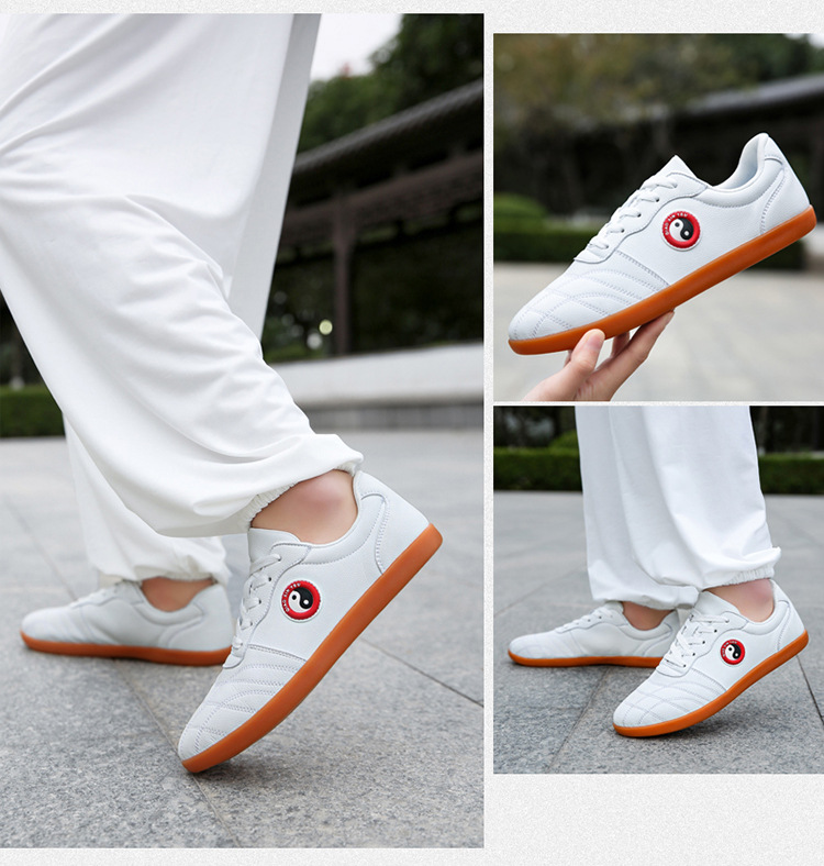 太极鞋男女款软皮牛筋底武术训练鞋男秋冬透气太极拳练功鞋运动鞋