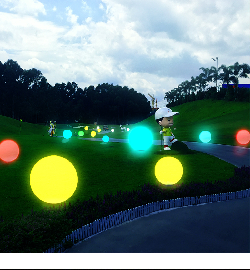 led灯球形户外防水景观庭院灯室外花园草坪落地装饰圆球灯 发光球