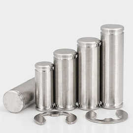 304不锈钢带槽销轴 卡簧销 带槽插销 定位销 销钉 配套挡圈m3-m12