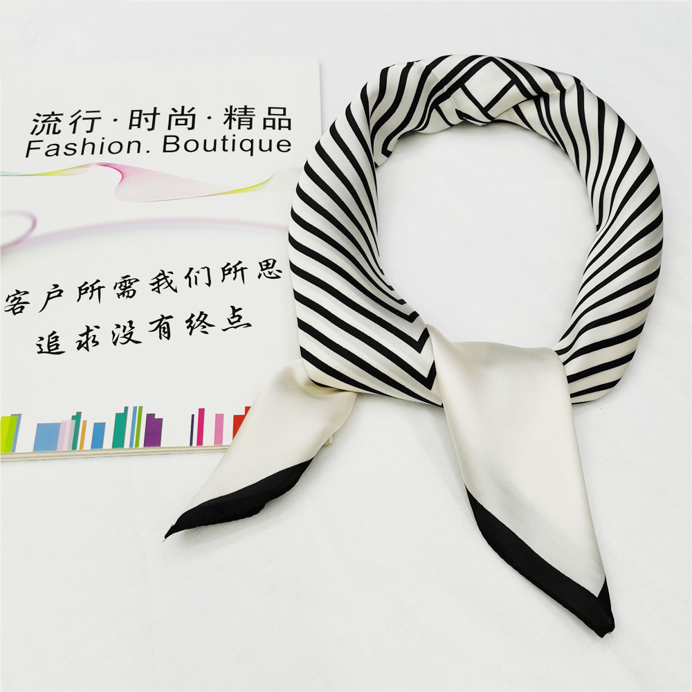Small Square Scarf Female 70*70 Silk Scarf Spring/Summer Autumn Fashionable Young and Middle-Aged Sun Protection Decorative Scarf Factory Direct Sales