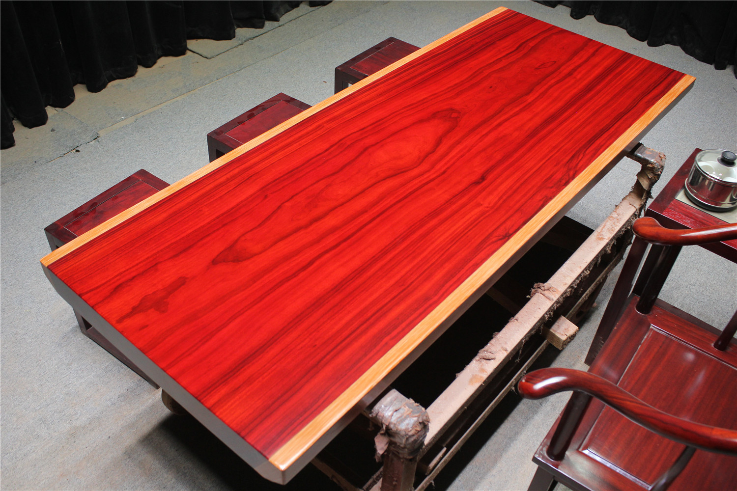 红花梨大板实木大板桌原木大板茶桌茶台办公桌餐桌会议