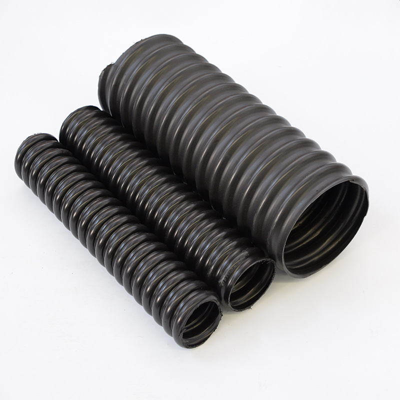 hdpe碳素波纹管地埋穿线波纹管市政地埋工程排水黑色碳素波纹管
