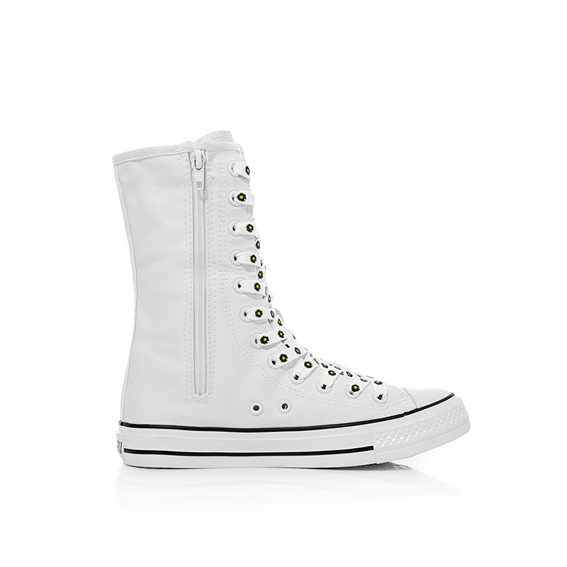 2020年新款雏菊图案雏菊鞋带中筒帆布鞋休闲鞋胶鞋905中筒001