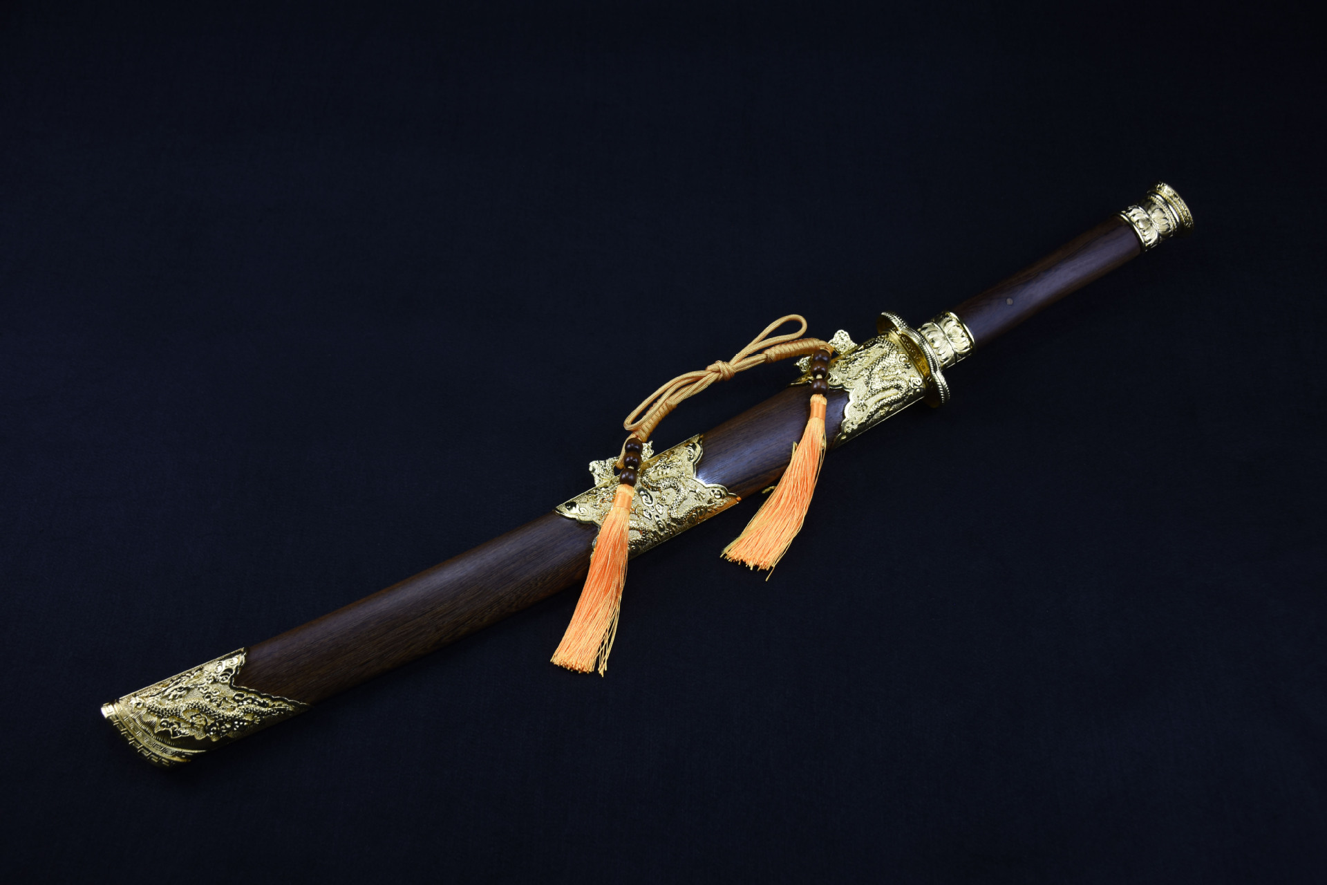 龙泉市刀剑高锰钢防身双手刀一体康熙战刀唐横刀长刀冷兵器未开刃