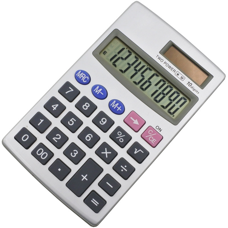 Factory Wholesale 10-Digit Large Screen Aluminum Surface Calculator Student Palm Aluminum Alloy Solar Calculator